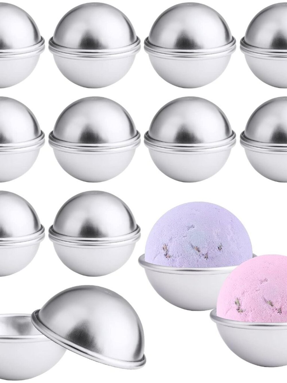 Bath Bomb Molds Kit, 10 Set 20PCS 2.17 Inch Mold Set for DIY Making